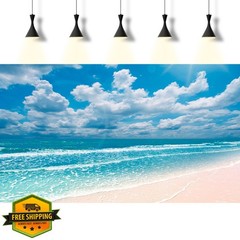 Riivvdise Beach Tank Background 24×16″ Blue