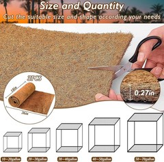 3 Rolls Coconut Fiber Reptile Substrate Mat 18 x 24 inches Natural Coco Mat R…