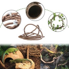 Bearded Dragon Tank Accessories,Lizard Habitat Hammock Reptile Natural Coconu…