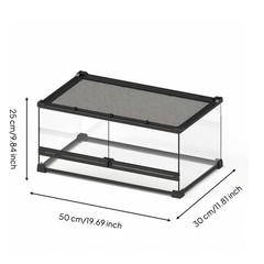 Reptile Terrarium Ventilated Terrarium with Screen Top Reinforced for Pet