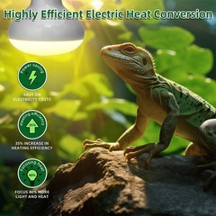 2-Pack 100W Reptile Heat Lamp 100W Amphibians Basking Light Bulb UVA Heat Lamp