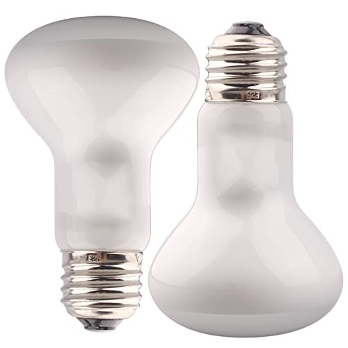 Aiicioo Reptile Basking Light Bulb 50W Heat Lamp 2 Pack UVA Daylight – White
