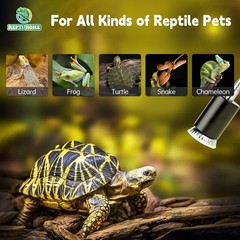 Reptile Heat Lamp, UVA UVB Heat Lamp Bulbs, E26 Turtle Heat Lamp Blubs 50W 4P…