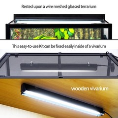 REPTI ZOO 8W Reptile T5 HO UVB Lighting Combo Kit, Light 1 Count (Pack of 1)