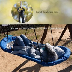 Platform Boat Swing 66 inch-Hanging Hammock Lounger Swing for Tree Backyard P…