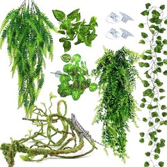 Reptile Plants for Terrarium Tank – Bearded Dragon Tank Accessories, Artifici…