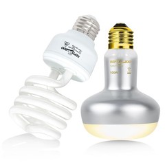 REPTI ZOO Reptile Heat Lamp Bulb and UVB 10.0 Reptile Light Combo P… Fast Ship