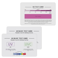 UV UVC Test Card Intensity 3 In 1 Light Identifying Dosage Indicator 2 Pack