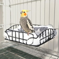 Rat Cage Platform Metal Basket Rat Hammock with Mat Hanging Chew Proof Squirr…