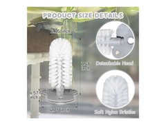 Turtle Tank Accessories Set Detachable Shell Cleaning Brush & 3 Floating Balls