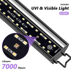 16-INCH LED UVB Light for Reptiles LED Reptile Light Fixture Controller with …