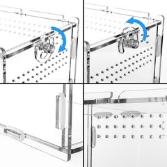 REPTI ZOO Large Tarantula Enclosure Spider Enclosure 14″ X 8″ X 6″, 2 in 1 Ac