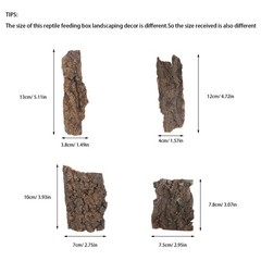 4Pcs Durable Reptile Climbing Platforms Natural Bark Pet Terrarium Accessories