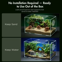 Acrylic Tarantula Enclosure, Jumping Spider Medium (12″×7″×7″), Horizontal