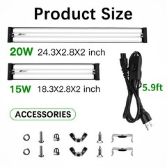 T8 UVB Reptile Light Fixture HO UVB Bulb Lighting Combo Kit, 10.0 UVB Light for