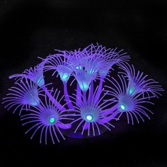 Glowing Fish Tank Decorations Plants, 5 pcs Glow Aquarium Decoration Plants K…