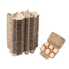 40 Pack Egg Cartons Cheap Bulk, 2×3 Style Reusable Empty Natural Paper Pulp E…