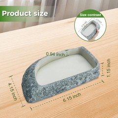 Reptile Feeding Dish, Water Dish and Food Bowl, Resin Rock Reptile Feeding Te…