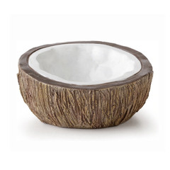 Exo Terra Coconut Water Dish Reptile Water Bowl Coconut Shell Style