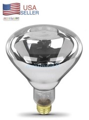 Heat Lamp 250 Watt Non-LED Flood Light R40 Bulb Soft White Clear Reflector