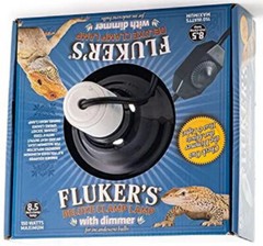 Fluker’s DELUXE-Clamp Lamp with Dimmable Switch Reptiles 8.5″ Black NEW IN BOX