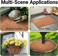 Coco Fiber Reptile Mat 10 Pack 12×12 Substrate Liner Garden Mulch Pads