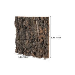 6Pcs Reusable Natural Cork Bark Panels Reptile Tank Background Coffee Color