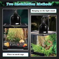 Reptile Light Fixture, 5.5 Inch Dome Lamp Fixture with Reptile Heat Lamp Bulb…