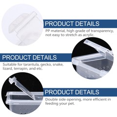 2PCS Reptile Breeding Box Mini Reptile Tank Creeper House for Turtle Lizard