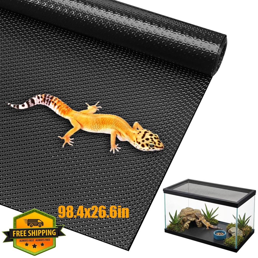 Xosjska Reptile Carpet Black 23.6×98.4in