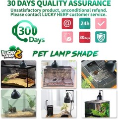 LUCKY HERP Aluminum 8.1″ Dome Reptile Light Fixture for UVB, Basking Heat Bulbs