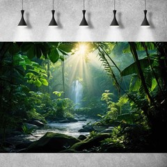 Jungle Aquarium Background Waterfall Lush Green Jungle Plants Terrarium Backg…
