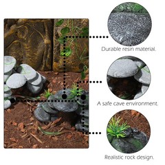 Resin Reptile Hides Pebble Shrimp Hides for Aquarium Tank Terrarium Reptile R…