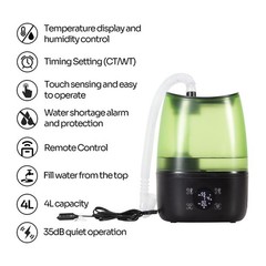 REPTI ZOO Reptile Automatic Fogger 2 IN 1 Digital Timing & Hygrostat Humidifi…