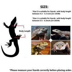 HAICHEN TEC Lizard Clothes Hoodie for Bearded Dragon Reptile Apparel Blue