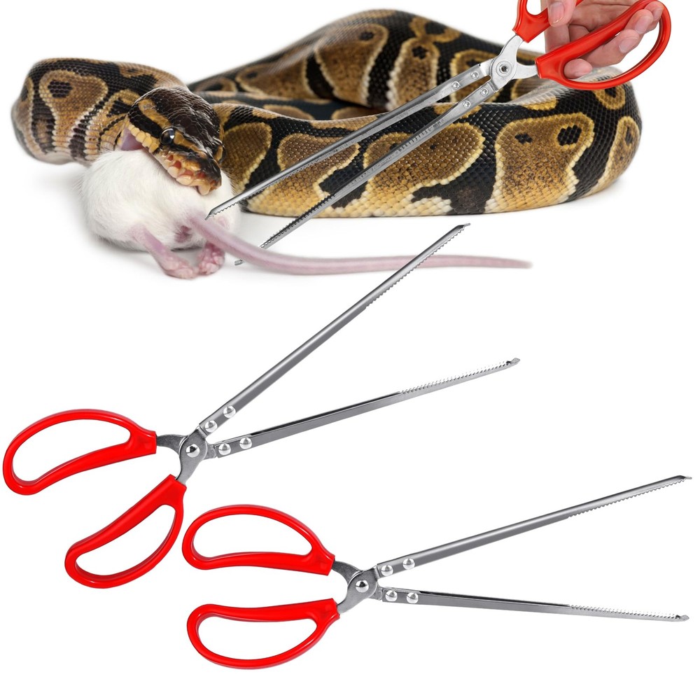 Snake Feeding Tongs,2PCS 15 Inch Reptile Feeding Tongs,Extra Long Large Tweez…