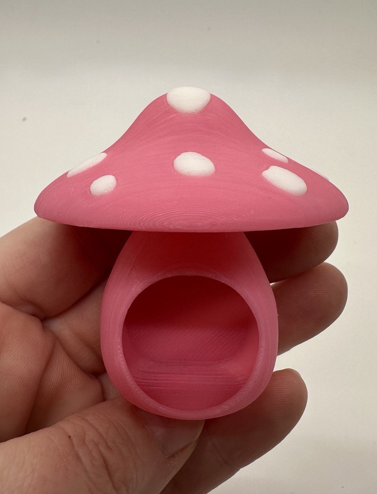 Magnetic Pink/White Mushroom Jumping Spider Hide