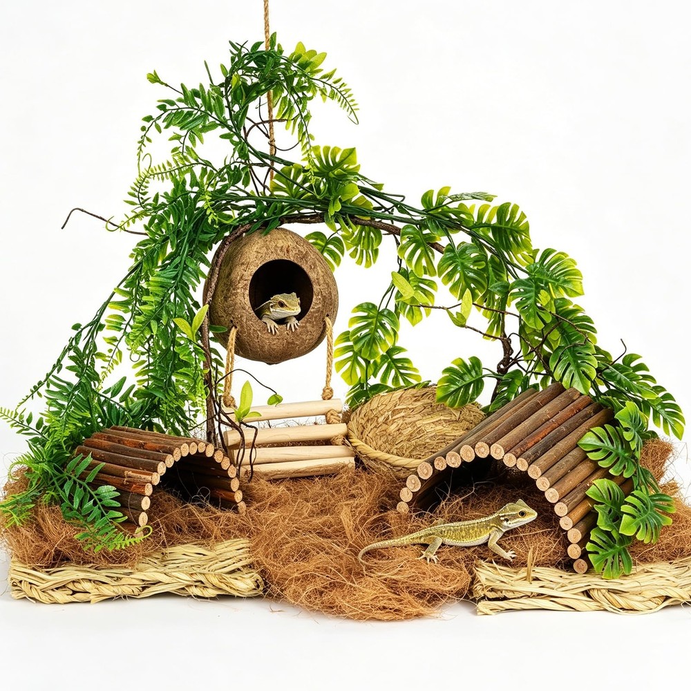 Crested Gecko Terrarium Accessories, Bearded Dragon Terrarium Accessories