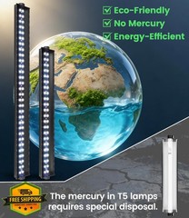 REPTITRIP 19.6″ T5 UVB LED Reptile Light Bearded Dragon