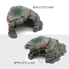 Gecko Hide Shale Scape Step Ledge Reptile Cave for Leopard Gecko Lizard