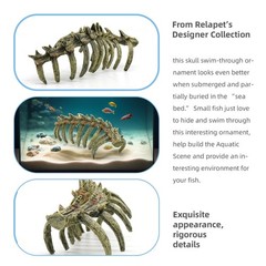 relaqcc Aquarium Skull Animal Skeletons, Reptile Tank Accessories, Fish Tank …