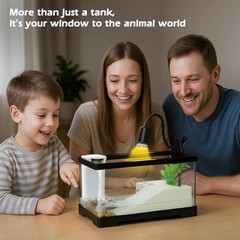 Large Turtle Tank Kit,All in One Indoor PC Aquarium,Red Eared Slider Aquatic for