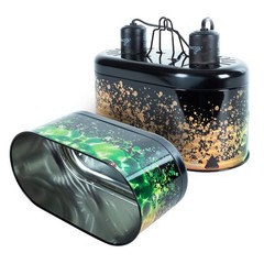 Dual Reptile Dome Light Fixture, 2 Switches, Optical Reflector, Heat, UVB