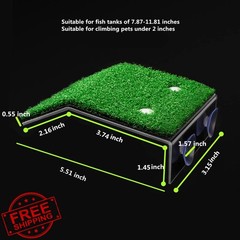 alfyng Turtle Basking Platform Floating Grass Ramp Reptile Dock