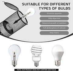 Reptile Heat Lamp mesh Guard with 150W Ceramic Heat Emitter Basking Anti Scald