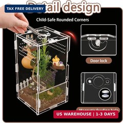 Jumping Spider Enclosure Acrylic Terrarium 8x4x4