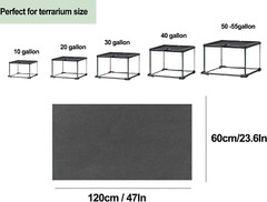 47″ X 24″ Large Reptile Carpet Terrarium Liner Bedding Reptile Substrate Mat Tan