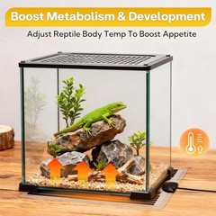 14W 11×5.9 Inch Reptile Heat Pad Under Tank Terrarium Safe Heating Mat Turtle