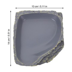 Turtle Feeding Bowl Leopard Gecko Water Food Dish for Reptile Tank Tray