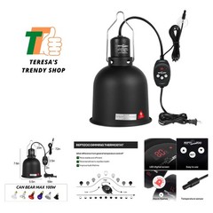 Advanced Reptile Light Fixture with Accurate Dimming Thermostat, 100W Capability